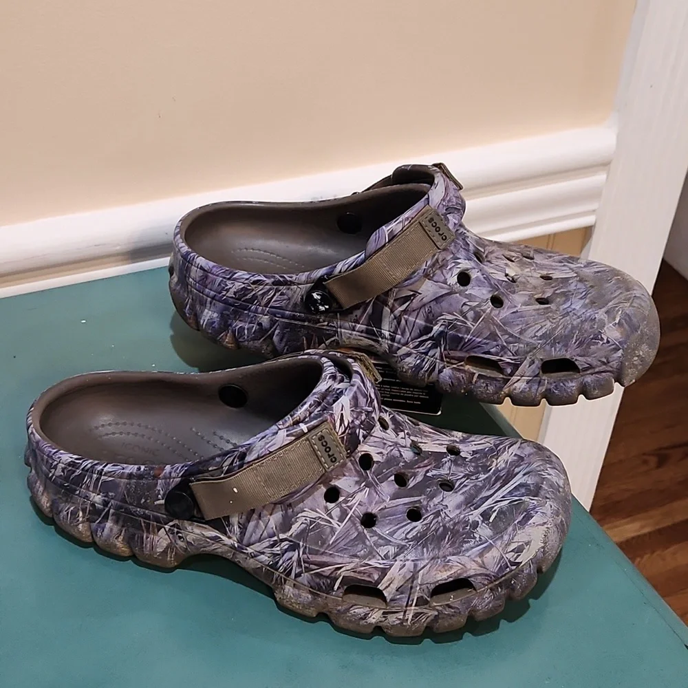 Crocs Iconic camo slides men's size 10